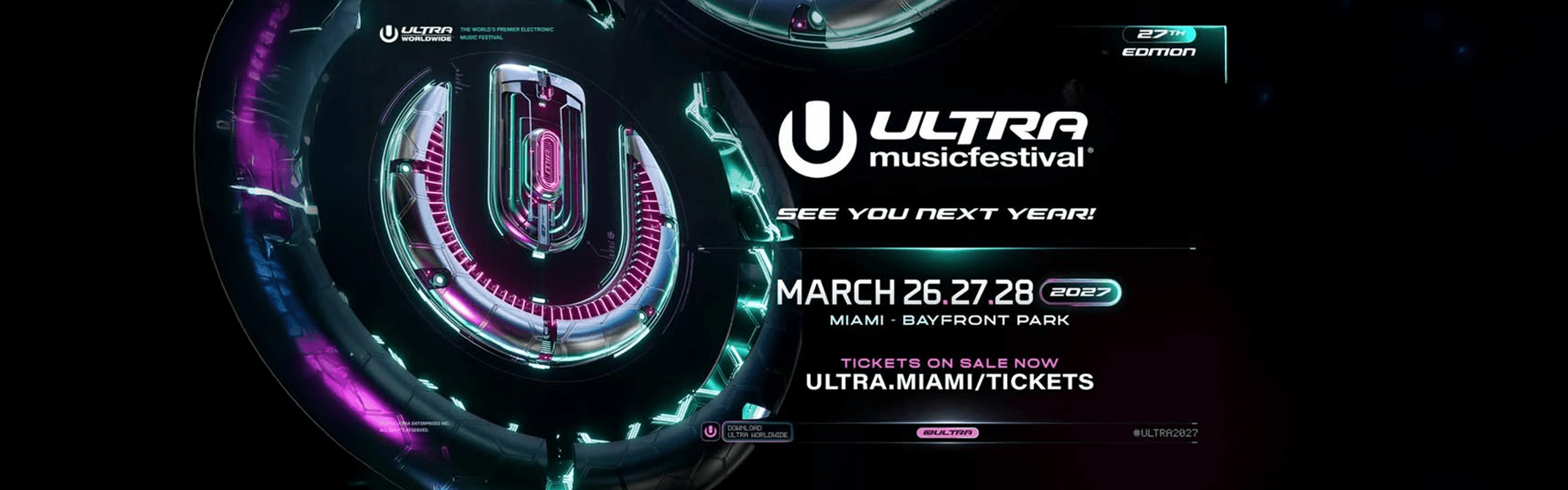 Ultra Music Festival 2027 event banner
