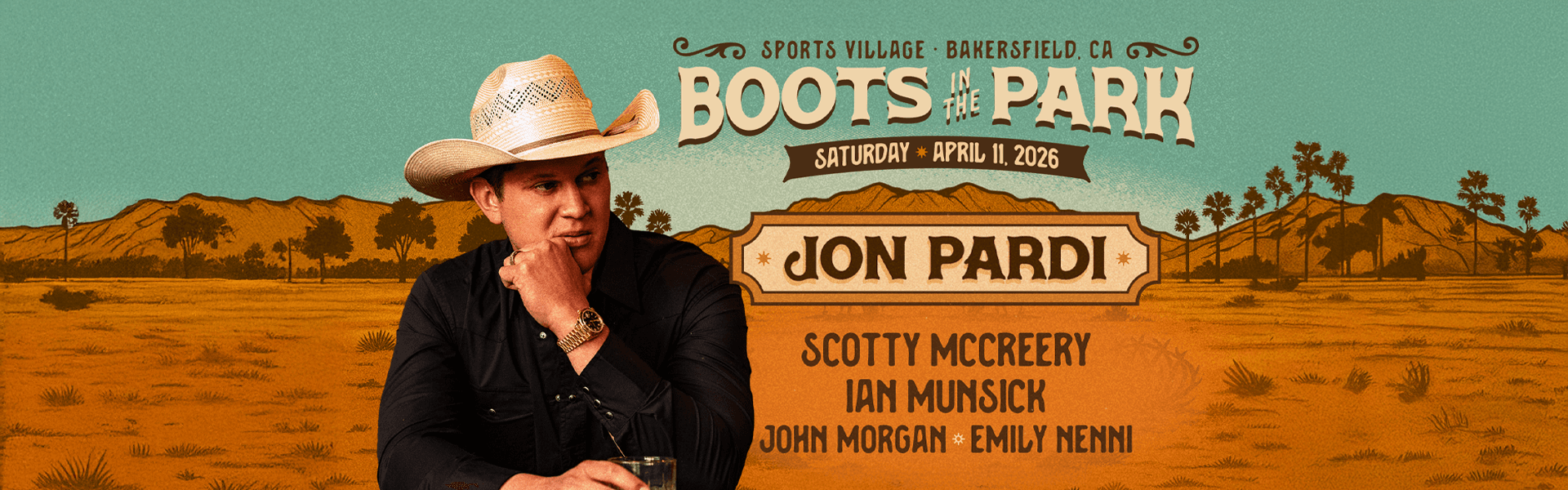 Boots In The Park, Bakersfield 2026 event banner