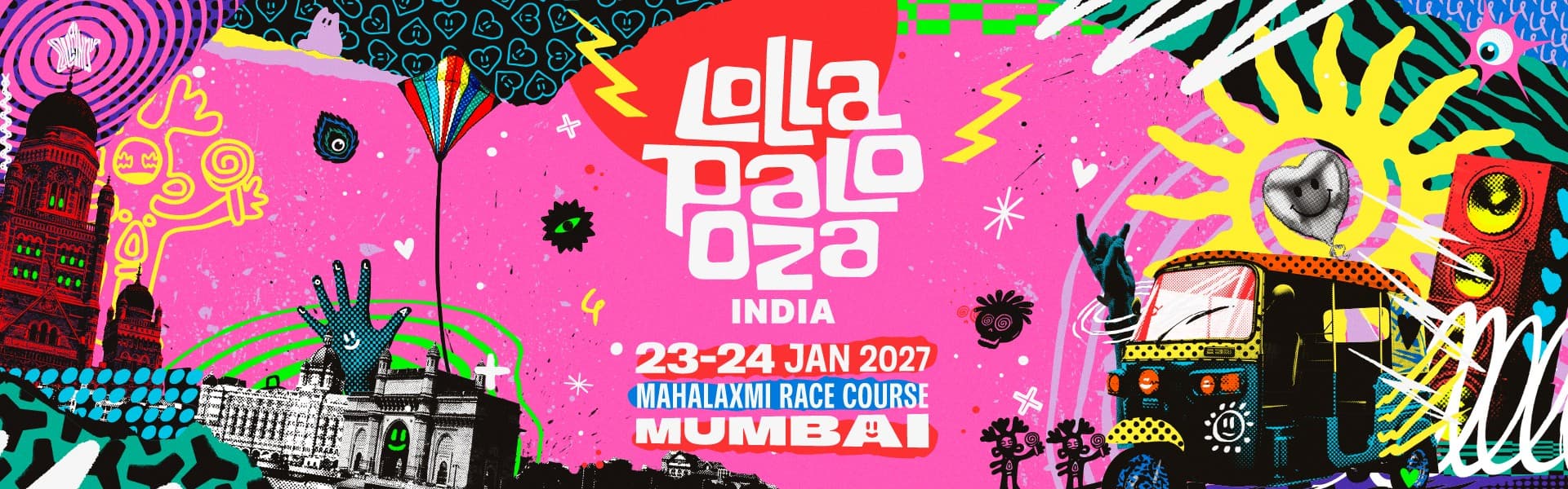 Lollapalooza India 2027 event banner