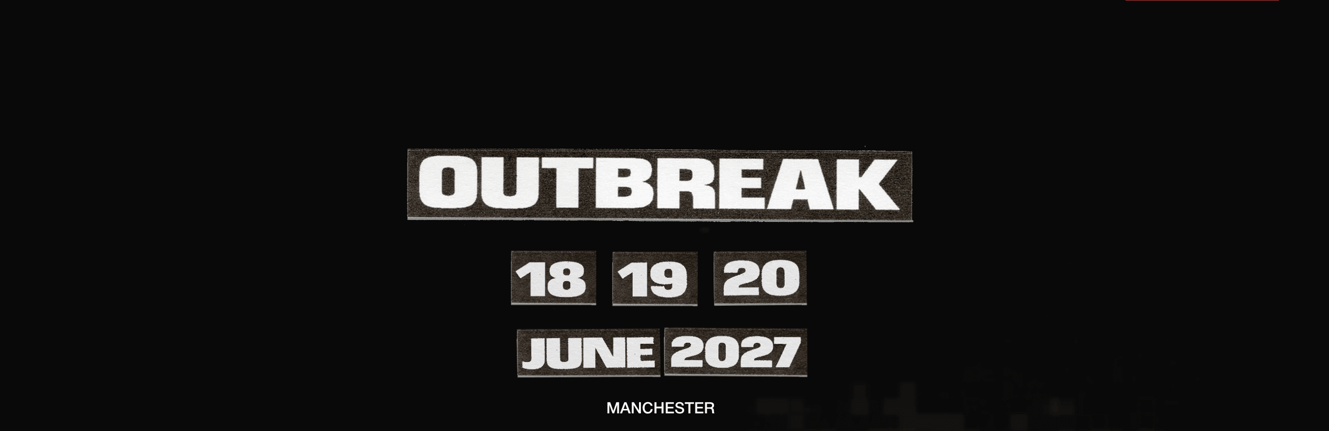 Outbreak Fest Manchester 2027 event banner