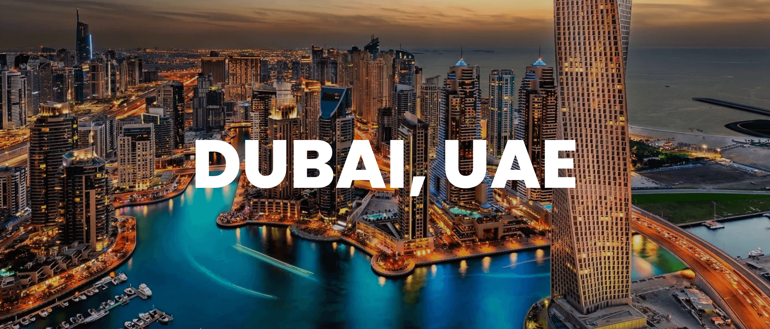 Dubai, UAE event banner
