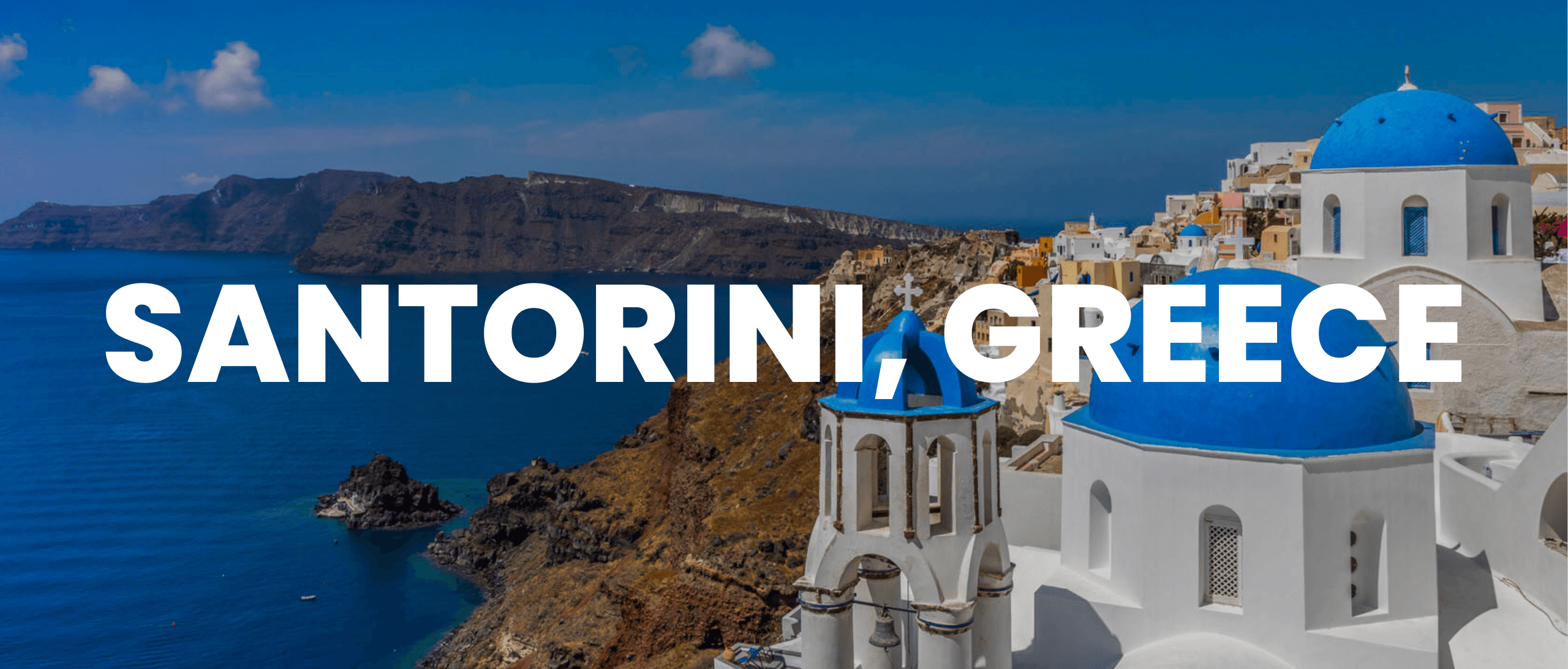 Santorini, Greece event banner