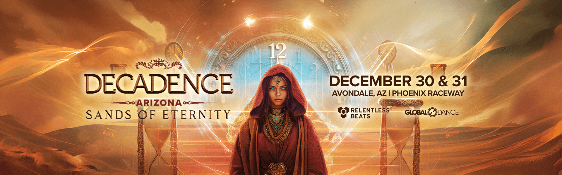Decadence Arizona 2026: Sands of Eternity event banner