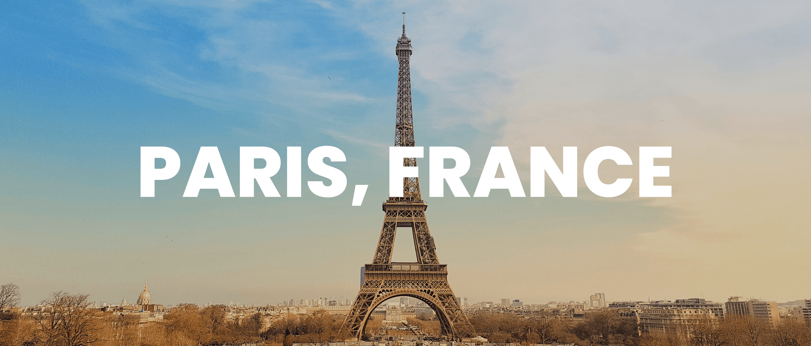 Paris, France event banner