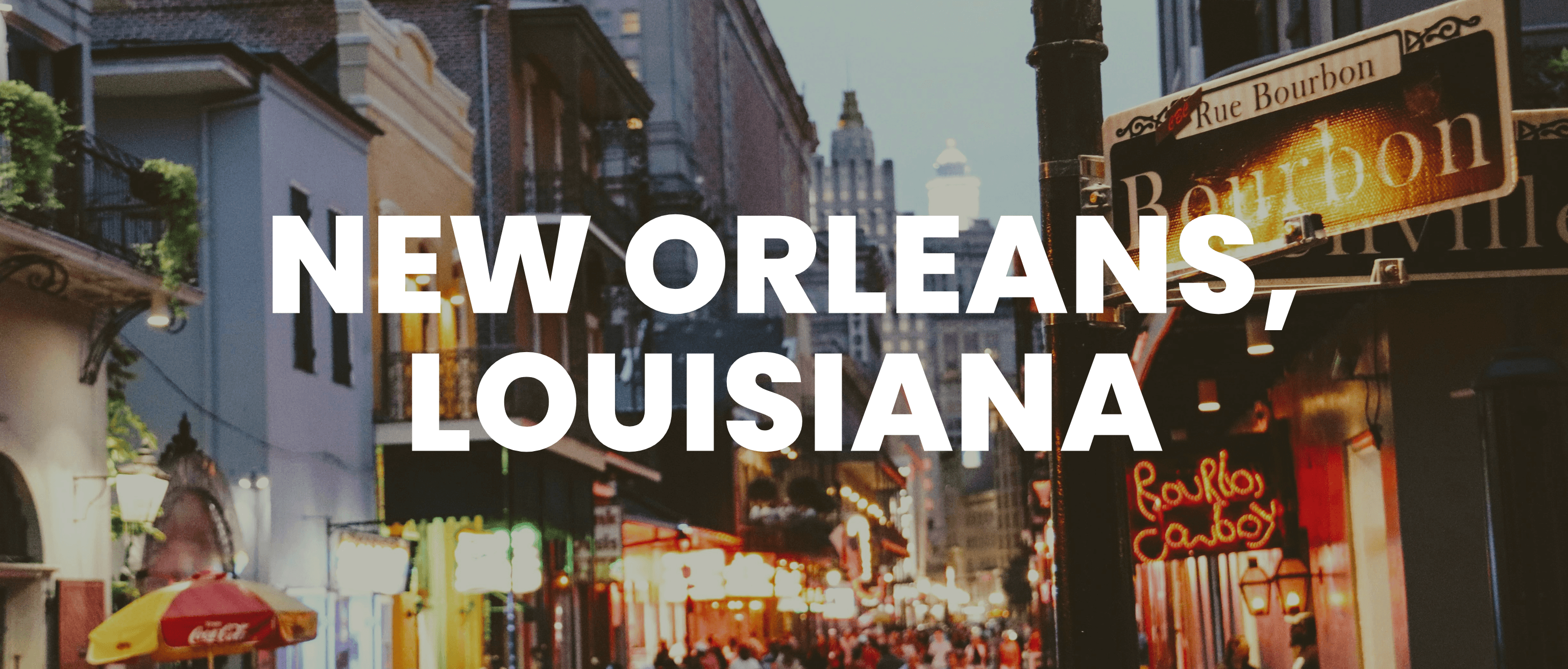 New Orleans, Louisiana event banner