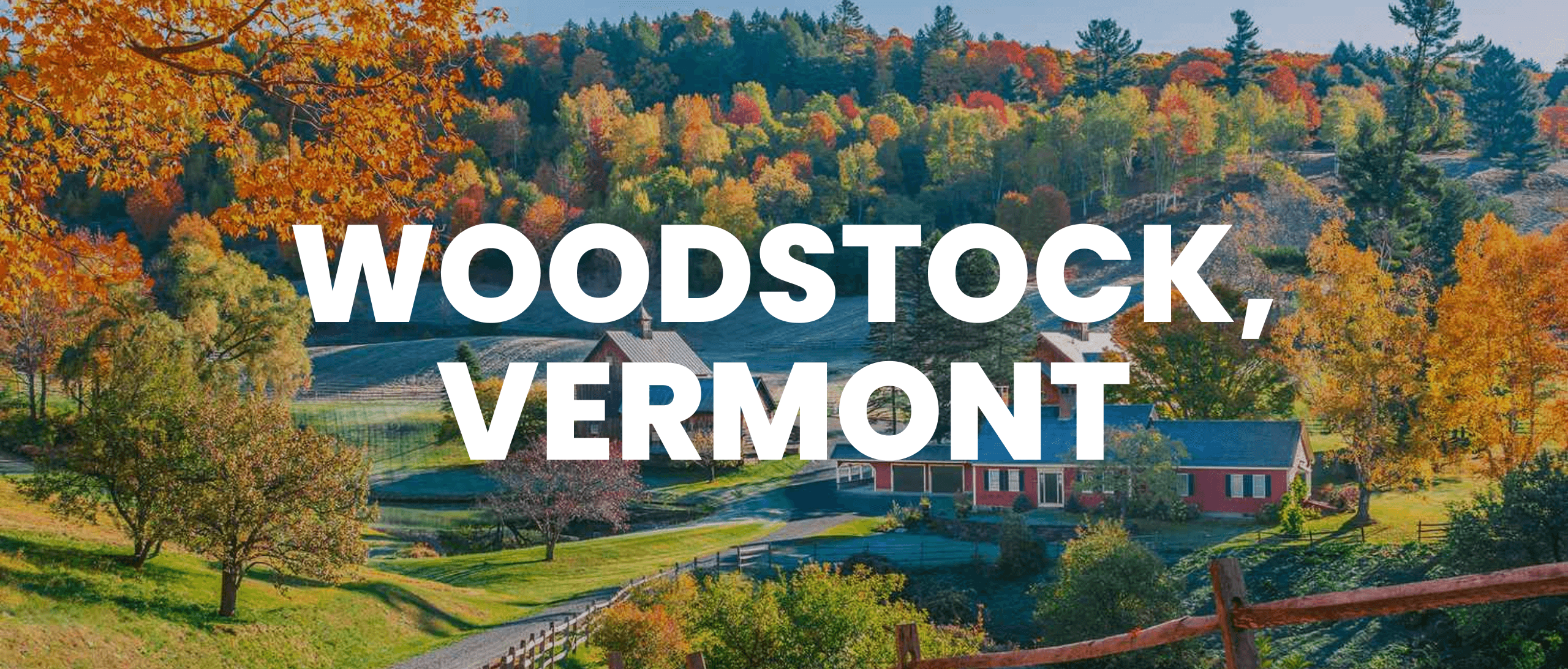 Woodstock, Vermont event banner