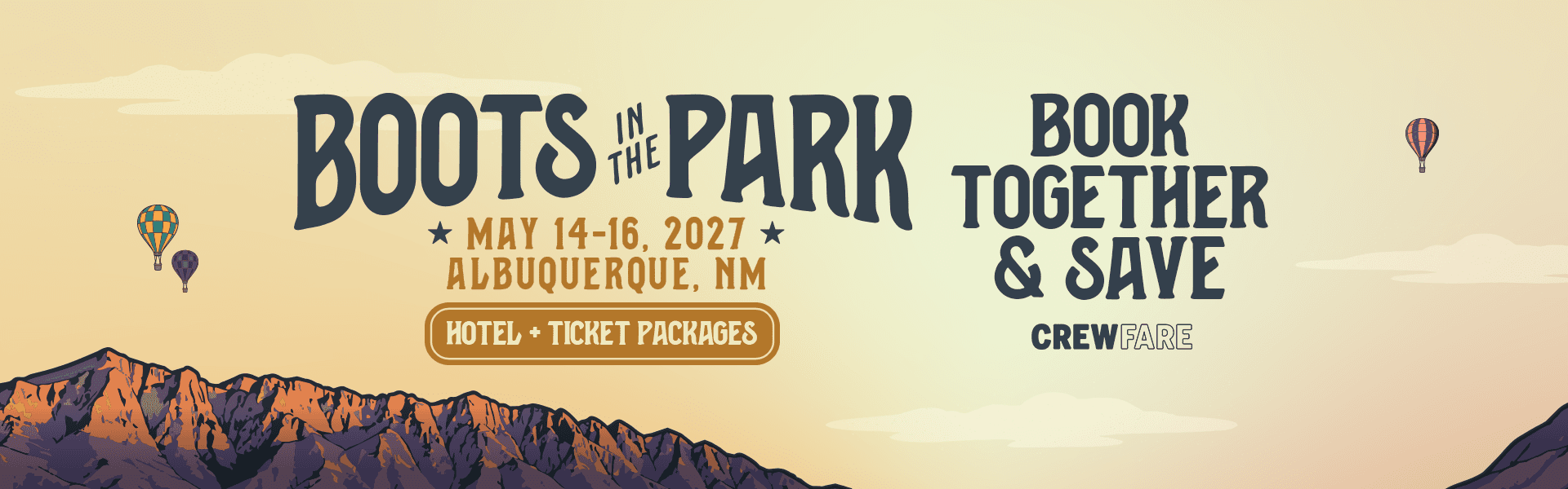 Boots In The Park New Mexico 2027 event banner