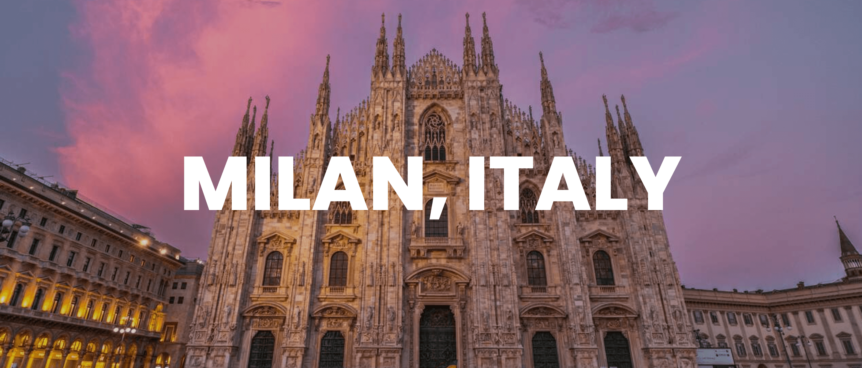 Milan, Italy event banner