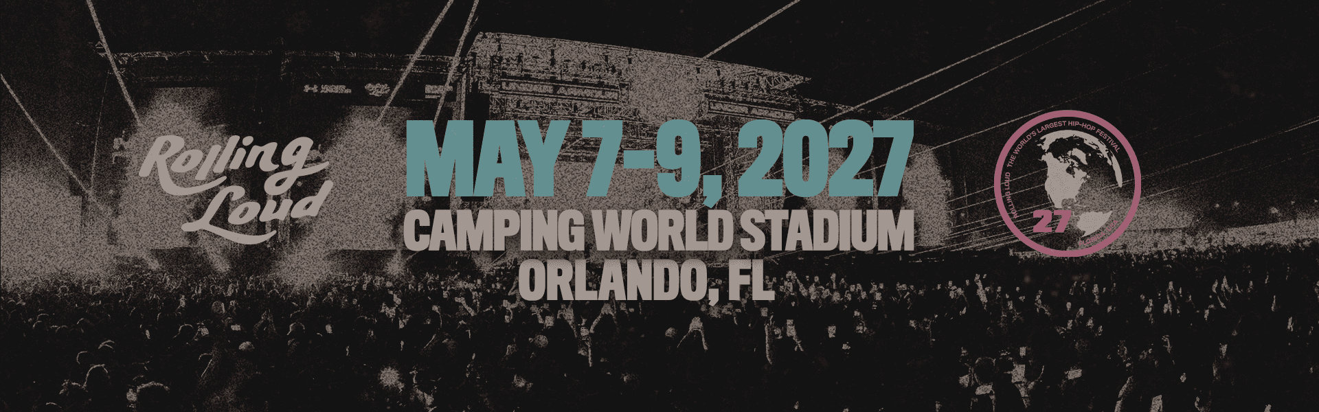 Rolling Loud Orlando 2027 event banner
